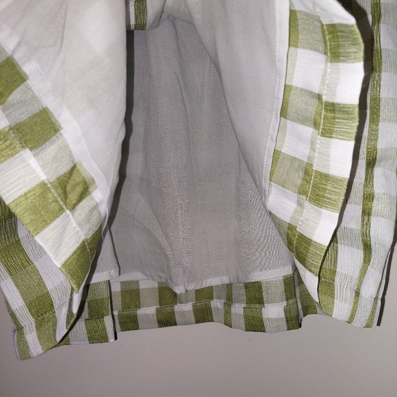 Modcloth New Retro green Gingham Checked Midi skirt belted Size 12 Acadamia - Picture 8 of 11